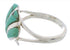 Sterling Silver Southwest Seashell Turquoise Ring Size 7-3/4 FX22374
